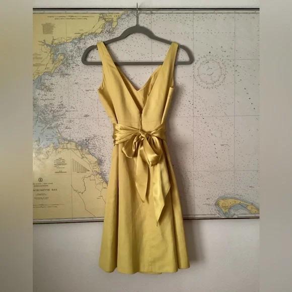 JCREW Canary Yellow A-Line Dress - Picture 7 of 16